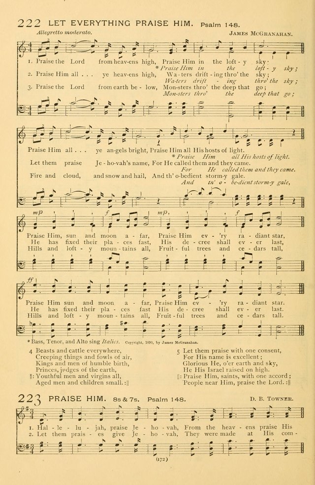 Bible Songs: consisting of selections from the Psalms set to music suitable for Sabbath Schools, prayer meetings, etc. page 172