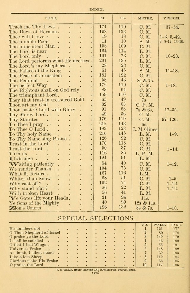 Bible Songs: consisting of selections from the Psalms set to music suitable for Sabbath Schools, prayer meetings, etc. page 192