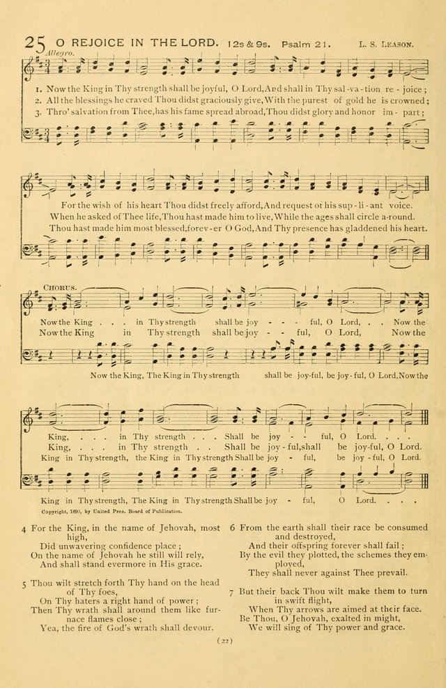 Bible Songs: consisting of selections from the Psalms set to music suitable for Sabbath Schools, prayer meetings, etc. page 22