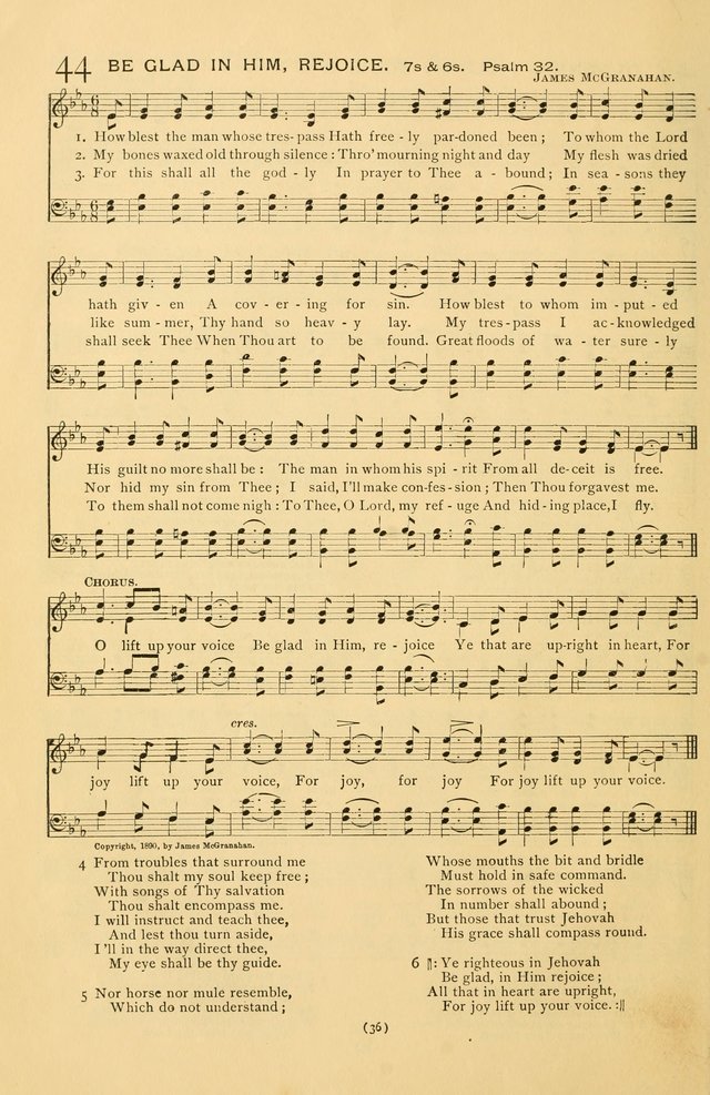 Bible Songs: consisting of selections from the Psalms set to music suitable for Sabbath Schools, prayer meetings, etc. page 36