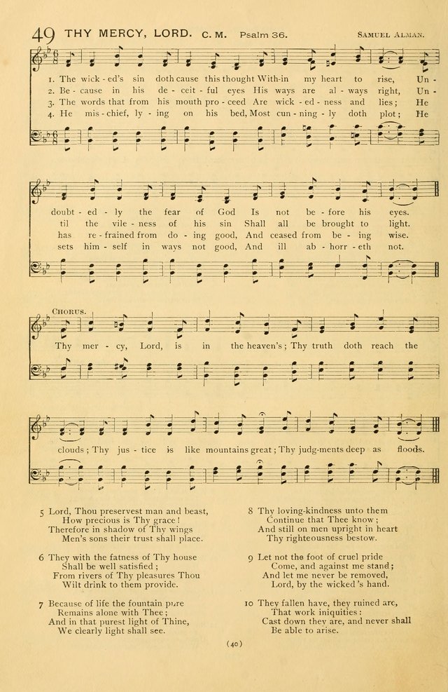 Bible Songs: consisting of selections from the Psalms set to music suitable for Sabbath Schools, prayer meetings, etc. page 40