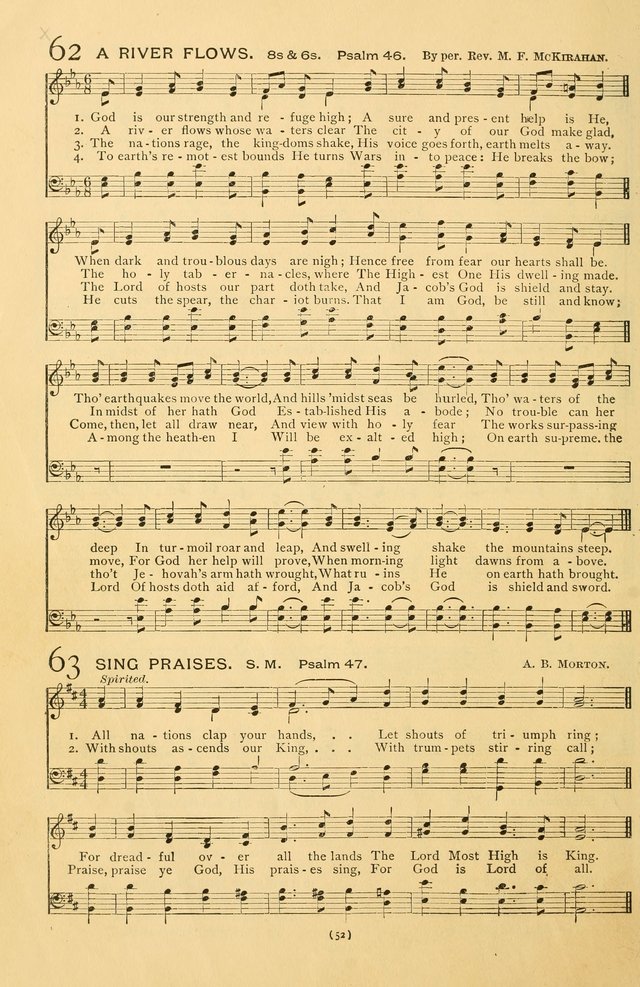 Bible Songs: consisting of selections from the Psalms set to music suitable for Sabbath Schools, prayer meetings, etc. page 52