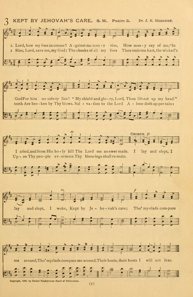 Bible Songs: consisting of selections from the Psalms set to music suitable for Sabbath Schools, prayer meetings, etc. page 7