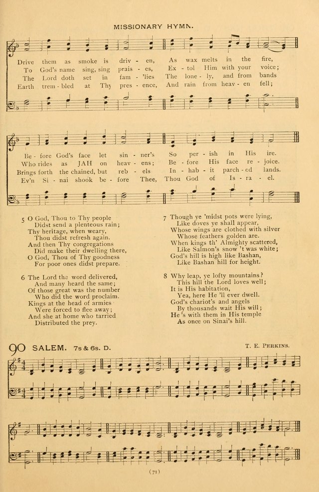 Bible Songs: consisting of selections from the Psalms set to music suitable for Sabbath Schools, prayer meetings, etc. page 71