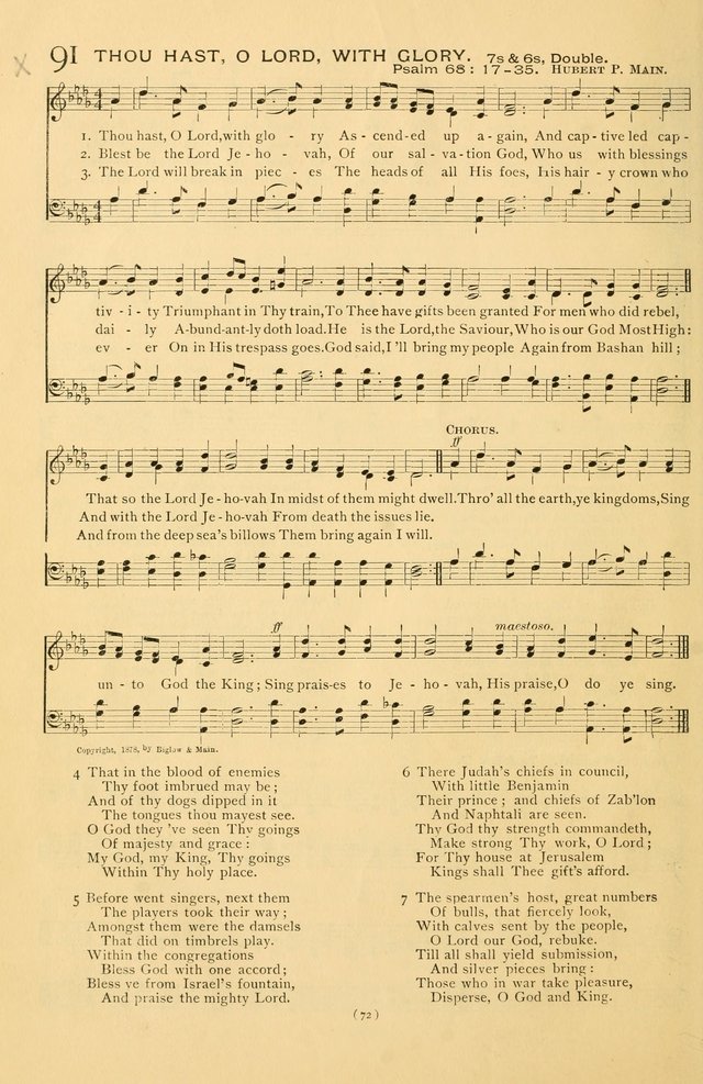 Bible Songs: consisting of selections from the Psalms set to music suitable for Sabbath Schools, prayer meetings, etc. page 72