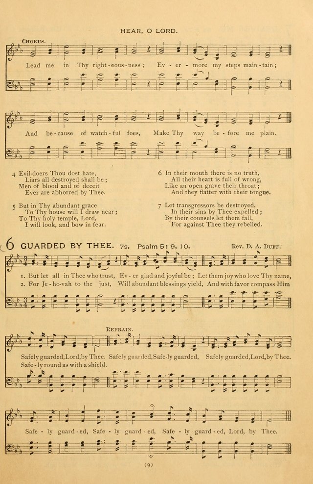 Bible Songs: consisting of selections from the Psalms set to music suitable for Sabbath Schools, prayer meetings, etc. page 9