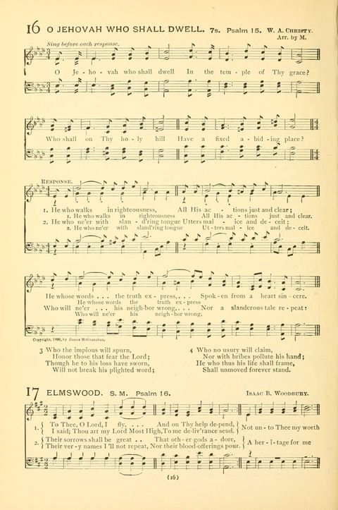 Bible Songs: consisting of selections from the Psalms set to music suitable for Sabbath Schools, prayer meetings, etc. page 12