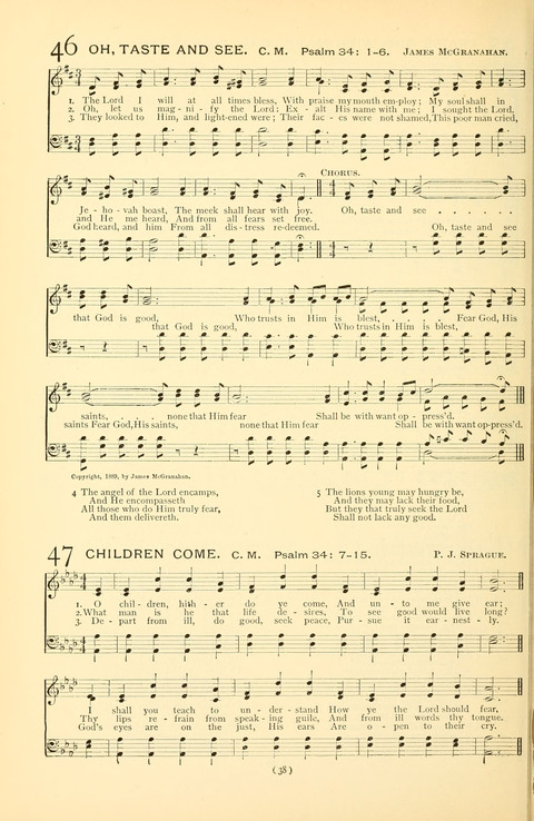 Bible Songs: consisting of selections from the Psalms set to music suitable for Sabbath Schools, prayer meetings, etc. page 34