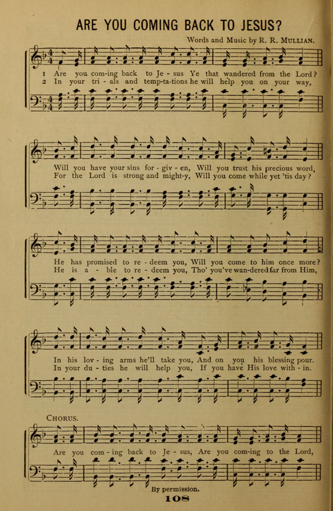 Bible School Echoes, and Sacred Hymns page 108