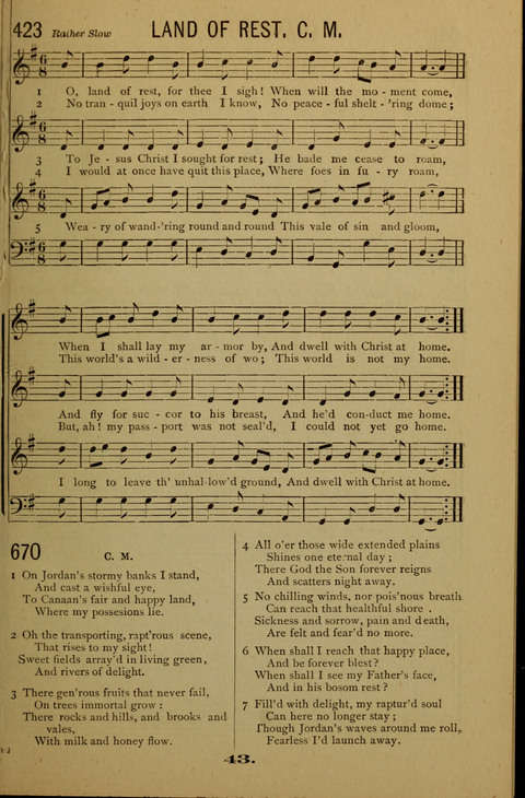 Bible School Echoes, and Sacred Hymns page 43