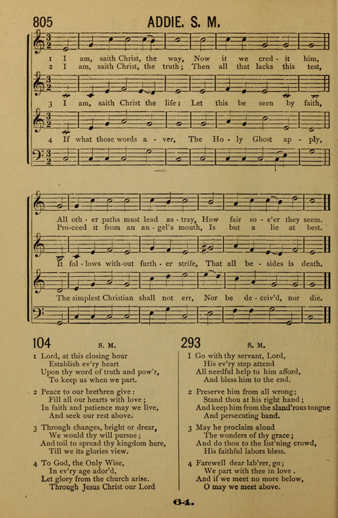 Bible School Echoes, and Sacred Hymns page 64