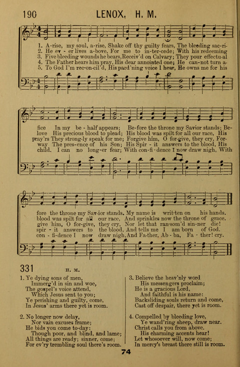 Bible School Echoes, and Sacred Hymns page 74