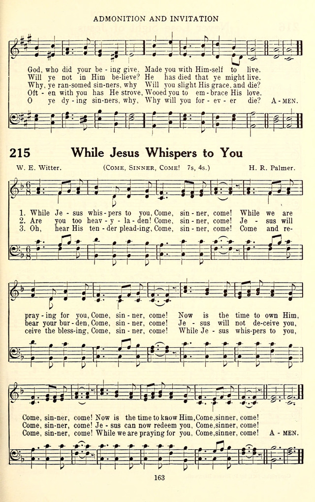 The Baptist Standard Hymnal: with responsive readings: a new book for all services page 155