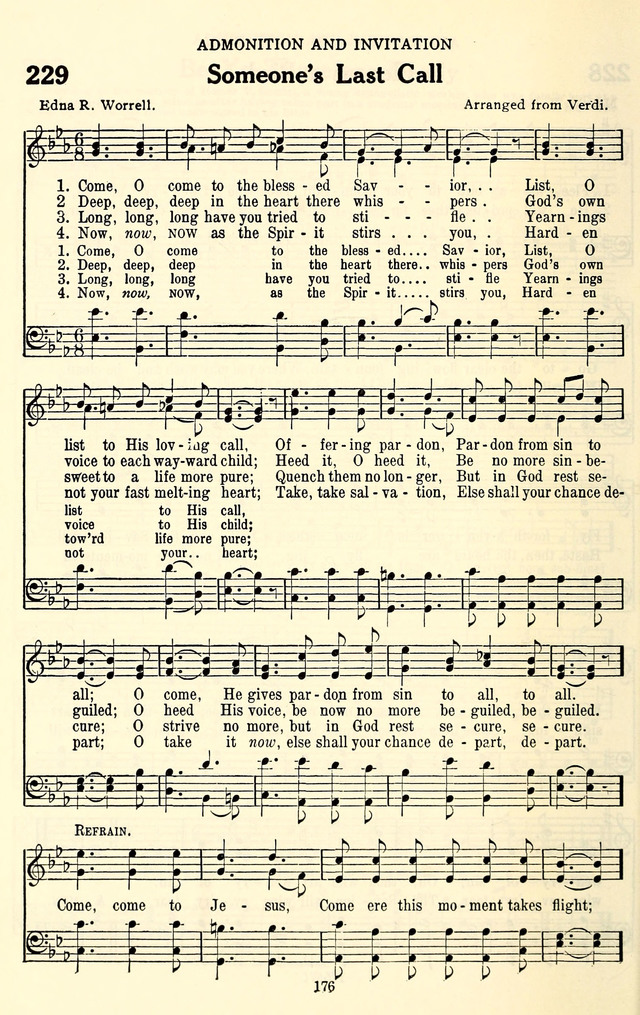 The Baptist Standard Hymnal: with responsive readings: a new book for all services page 168