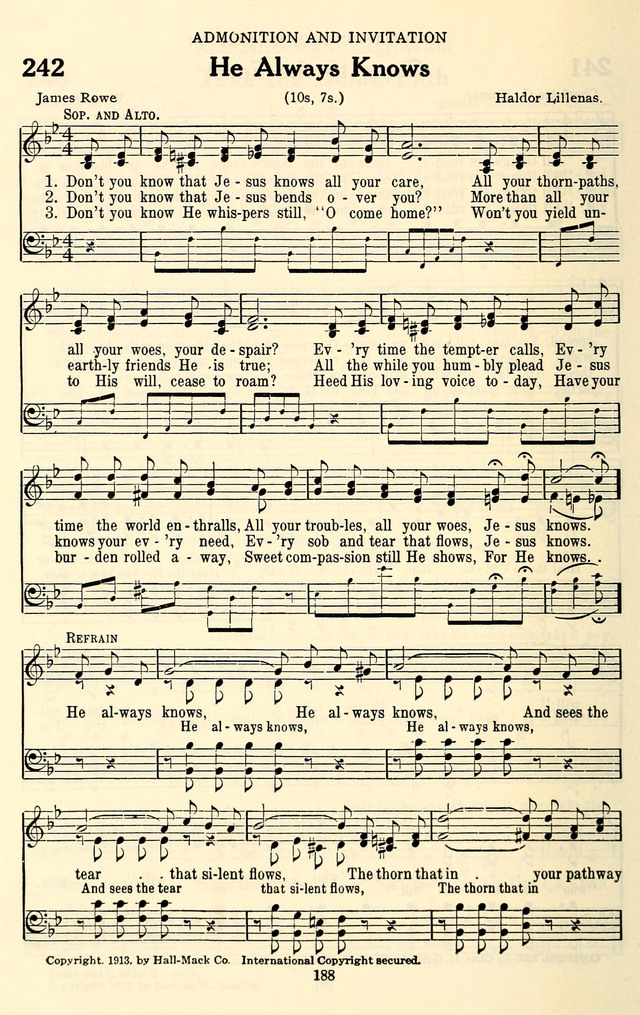 The Baptist Standard Hymnal: with responsive readings: a new book for all services page 180