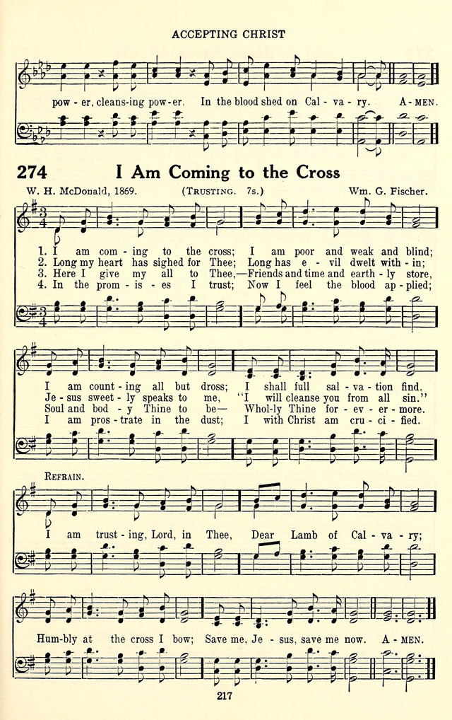 The Baptist Standard Hymnal: with responsive readings: a new book for all services page 209