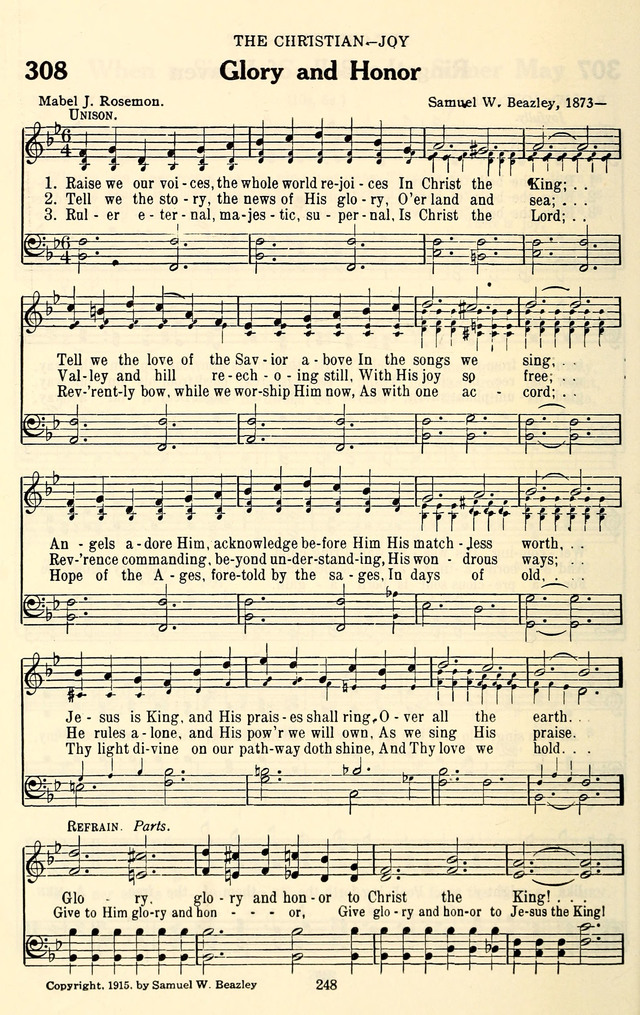 The Baptist Standard Hymnal: with responsive readings: a new book for all services page 240