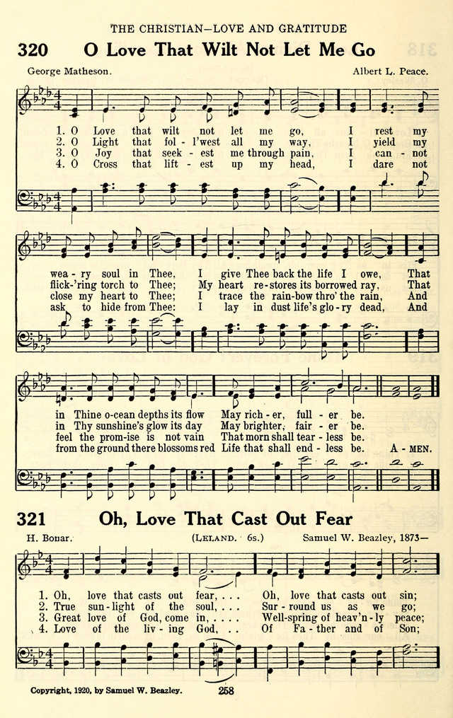 The Baptist Standard Hymnal: with responsive readings: a new book for all services page 250