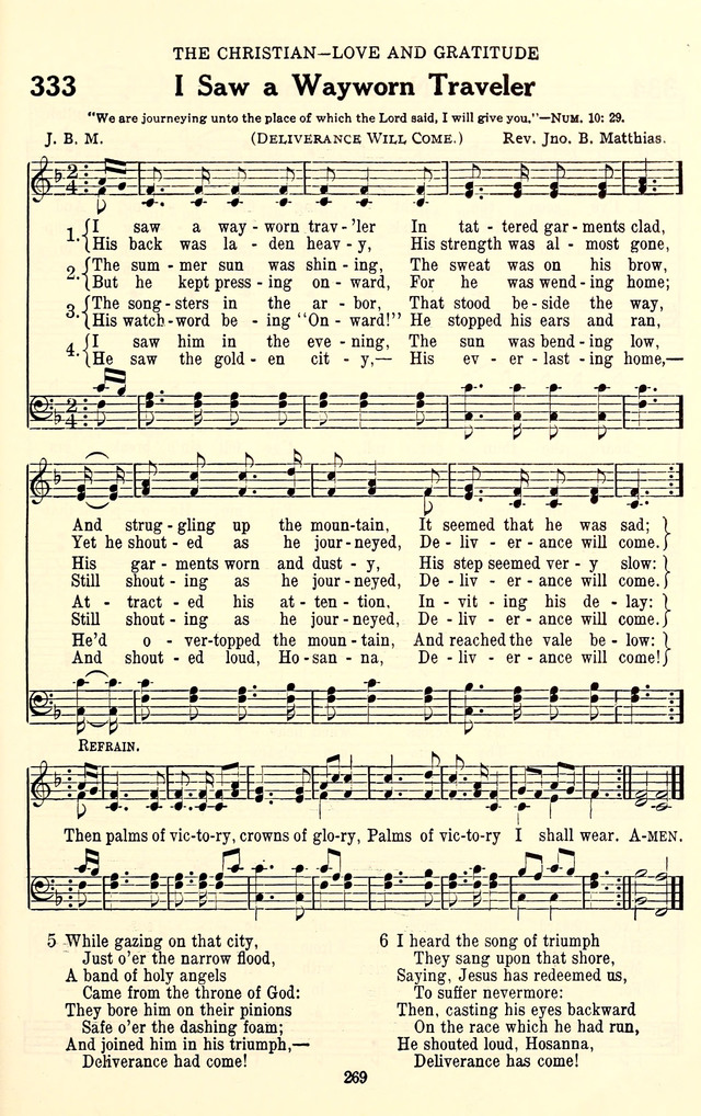 The Baptist Standard Hymnal: with responsive readings: a new book for all services page 261