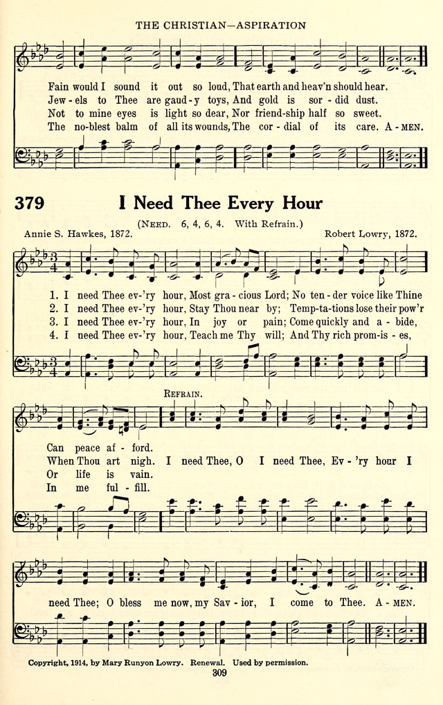 The Baptist Standard Hymnal: with responsive readings: a new book for all services page 301