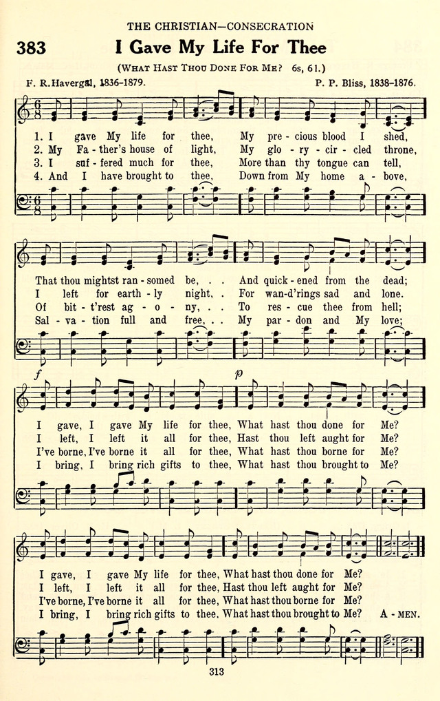 The Baptist Standard Hymnal: with responsive readings: a new book for all services page 305