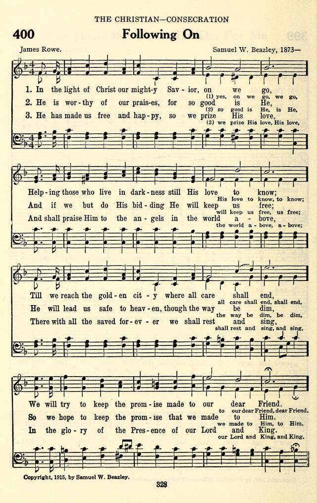 The Baptist Standard Hymnal: with responsive readings: a new book for all services page 320