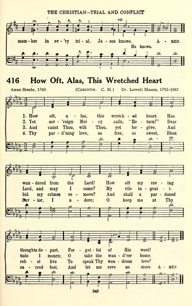 The Baptist Standard Hymnal: with responsive readings: a new book for all services page 335