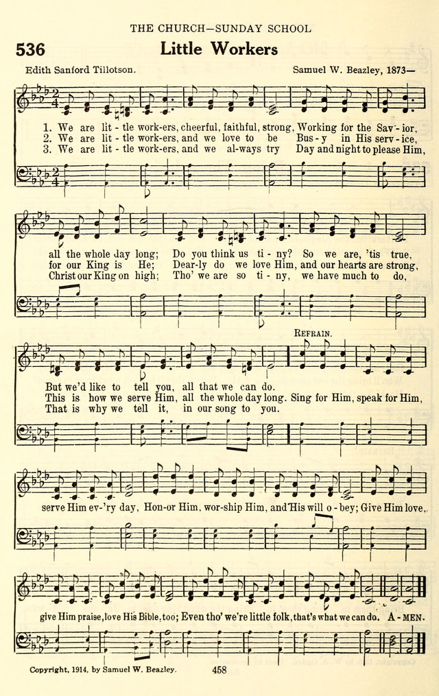 The Baptist Standard Hymnal: with responsive readings: a new book for all services page 450