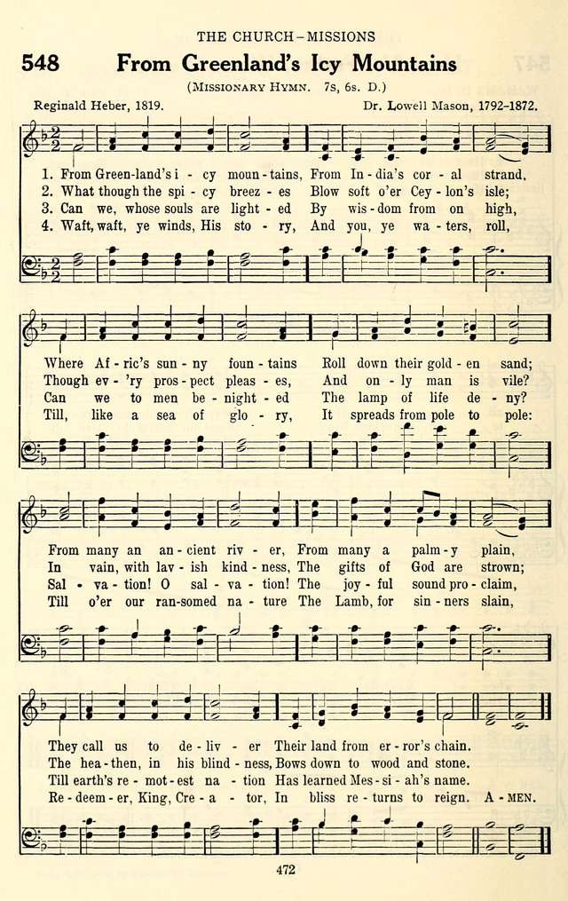 The Baptist Standard Hymnal: with responsive readings: a new book for all services page 464