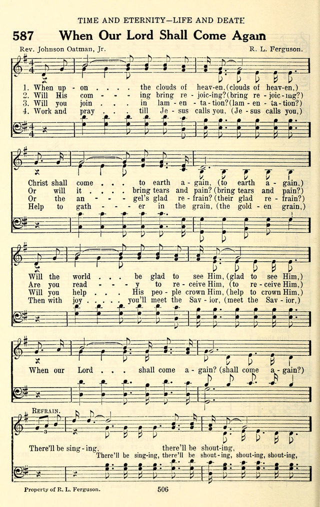 The Baptist Standard Hymnal: with responsive readings: a new book for all services page 498