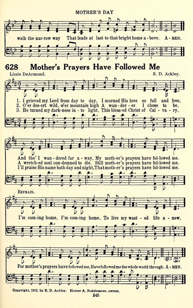 The Baptist Standard Hymnal: with responsive readings: a new book for all services page 537