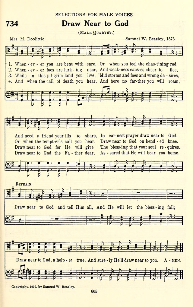 The Baptist Standard Hymnal: with responsive readings: a new book for all services page 597