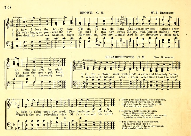 Bible School Hymns and Sacred Songs for Sunday Schools and Other Religious Services page 10