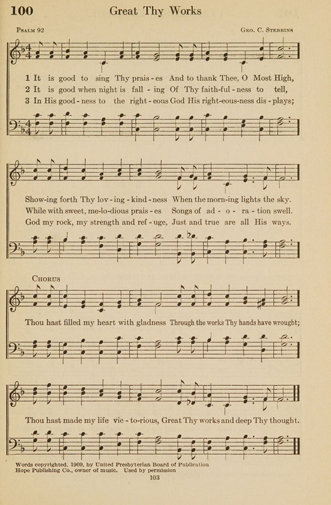 The Bible Songs Hymnal: a Selection of Psalms and Hymns for use in the church, the Bible school, the young people