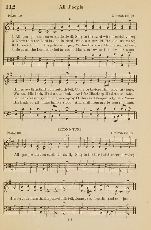 The Bible Songs Hymnal: a Selection of Psalms and Hymns for use in the church, the Bible school, the young people