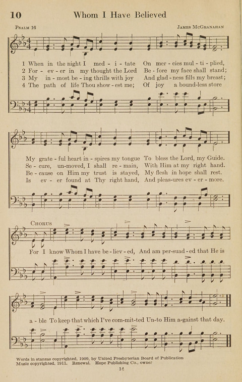 The Bible Songs Hymnal: a Selection of Psalms and Hymns for use in the church, the Bible school, the young people