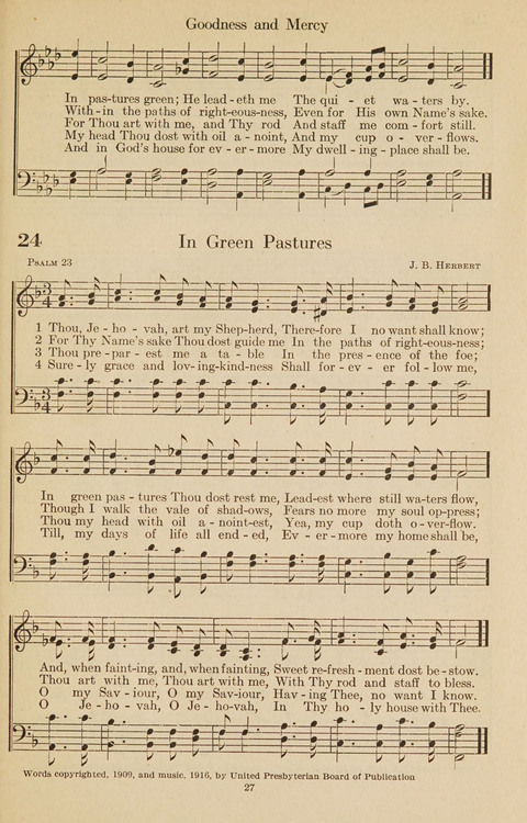 The Bible Songs Hymnal: a Selection of Psalms and Hymns for use in the church, the Bible school, the young people