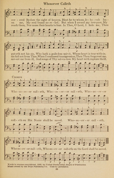 The Bible Songs Hymnal: a Selection of Psalms and Hymns for use in the church, the Bible school, the young people