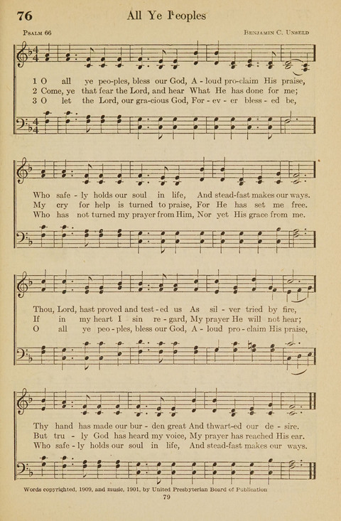 The Bible Songs Hymnal: a Selection of Psalms and Hymns for use in the church, the Bible school, the young people