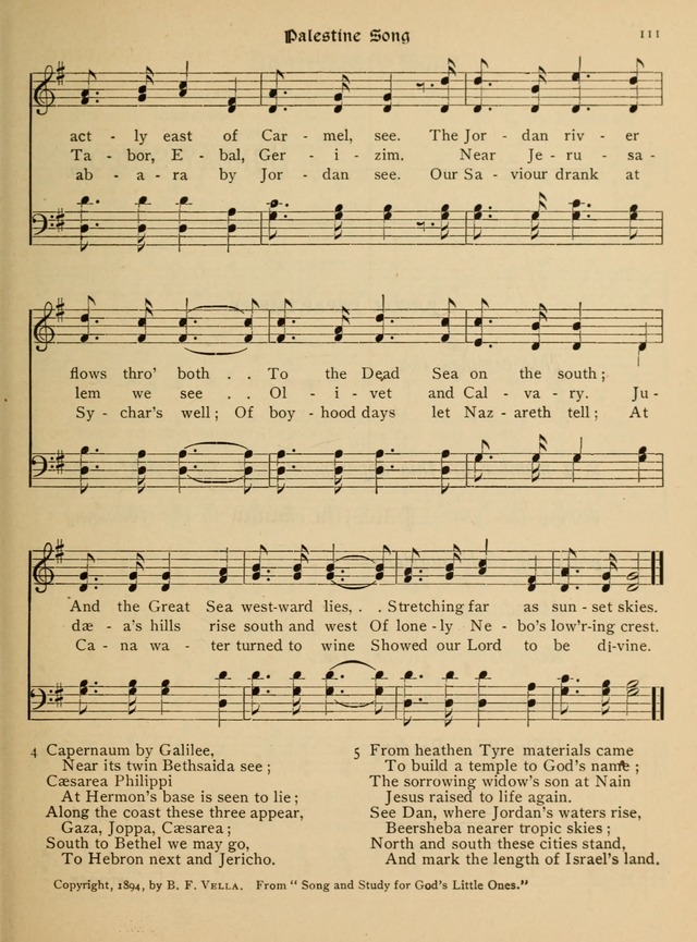 Bible Study Songs: for junior societies, junior and primary Sunday schools page 111