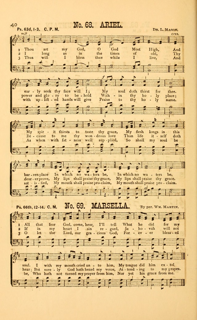 Bible Songs: consisting of selections from the psalms, set to music, suitable for Sabbath Schools, Prayer Meetings, etc. page 40