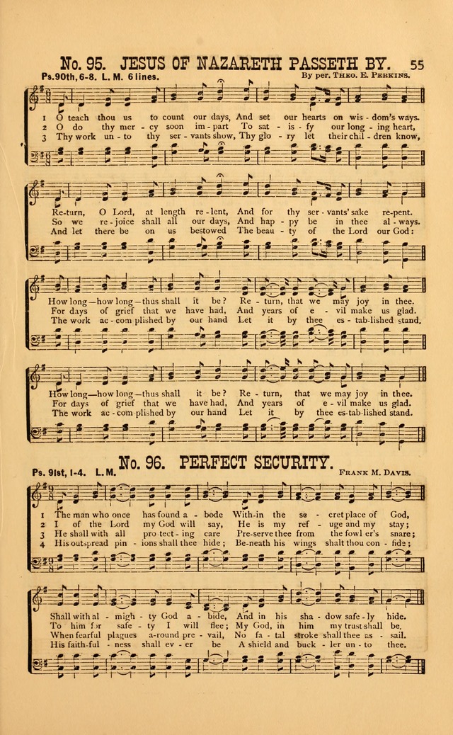 Bible Songs: consisting of selections from the psalms, set to music, suitable for Sabbath Schools, Prayer Meetings, etc. page 55