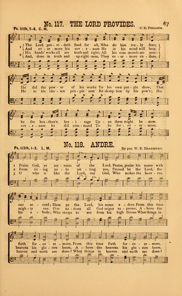 Bible Songs: consisting of selections from the psalms, set to music, suitable for Sabbath Schools, Prayer Meetings, etc. page 67