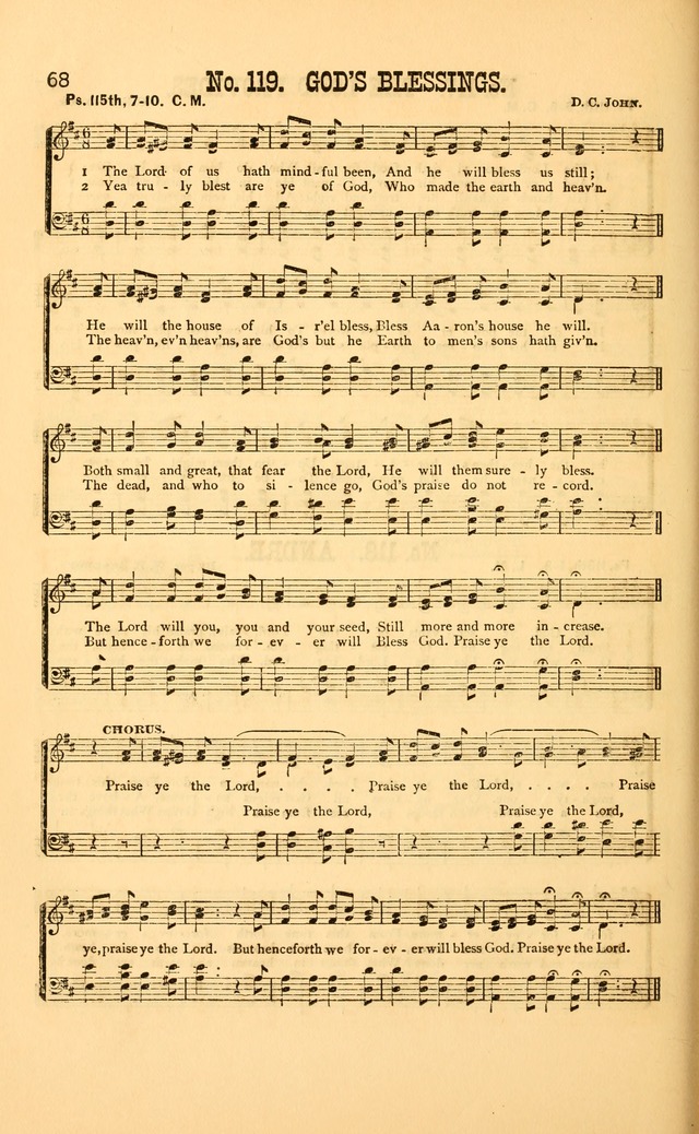 Bible Songs: consisting of selections from the psalms, set to music, suitable for Sabbath Schools, Prayer Meetings, etc. page 68