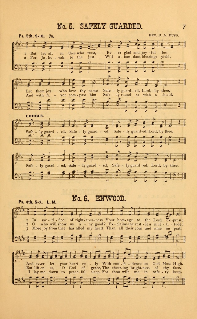 Bible Songs: consisting of selections from the psalms, set to music, suitable for Sabbath Schools, Prayer Meetings, etc. page 7