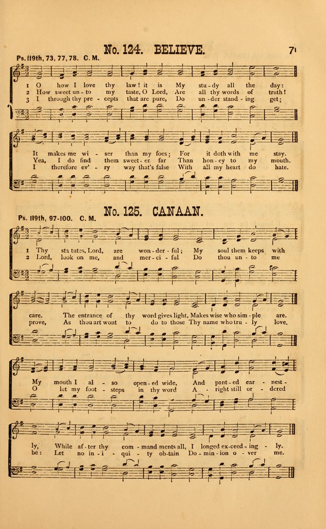 Bible Songs: consisting of selections from the psalms, set to music, suitable for Sabbath Schools, Prayer Meetings, etc. page 71