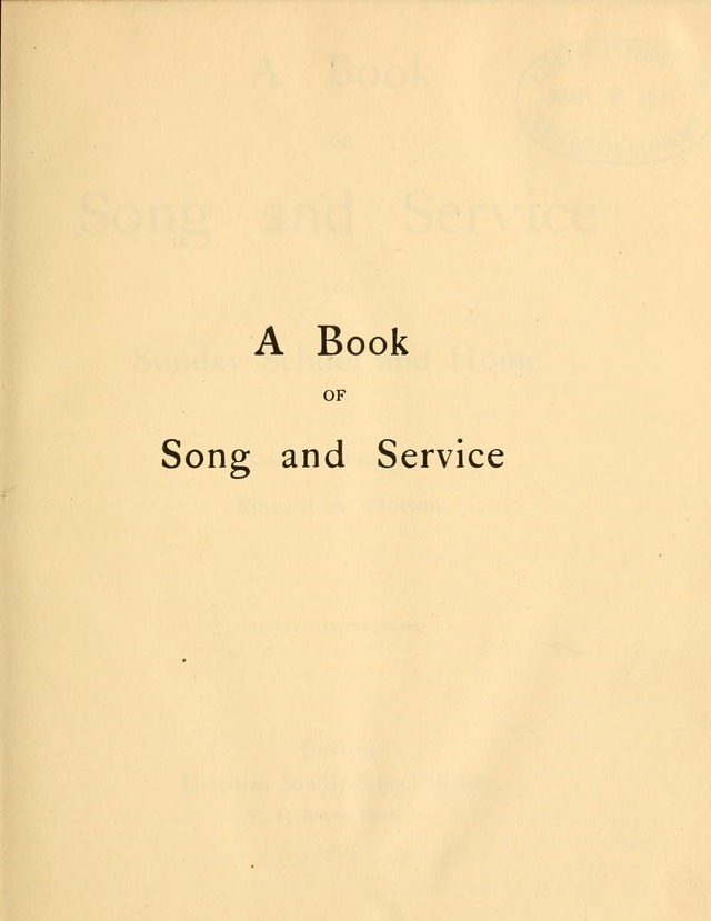 A Book of Song and Service: for Sunday school and home page 8