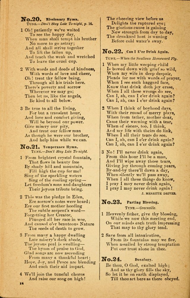 Bible Temperance Hymns page 19