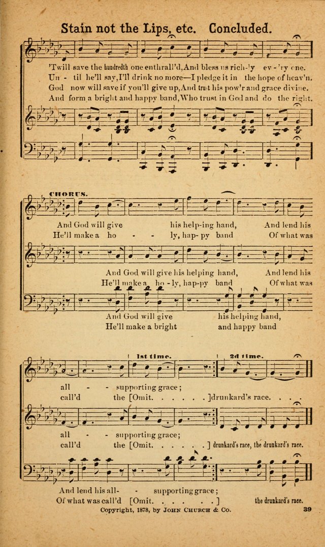 Bible Temperance Hymns page 38