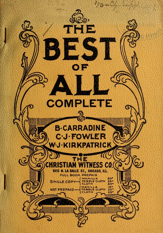 The Best of All: complete page ii
